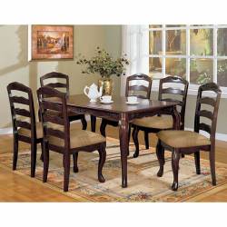 Townsville I 7 Pc Set Dark Walnut (60" Dining Table + 6 Side Chair)